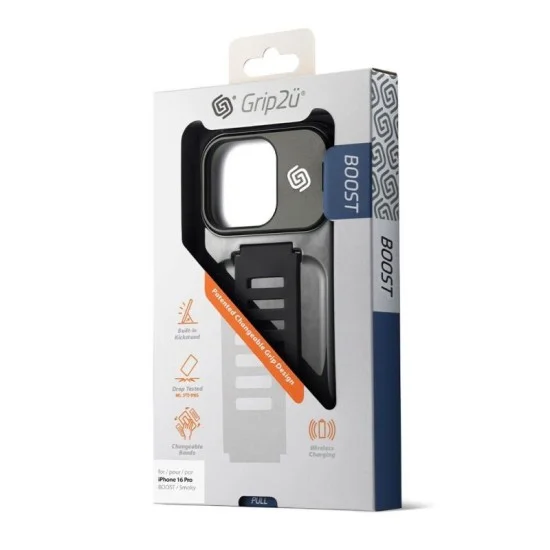 Cover Iphone 16 Pro Boost Case With Kickstand Grip2U (Smoky)